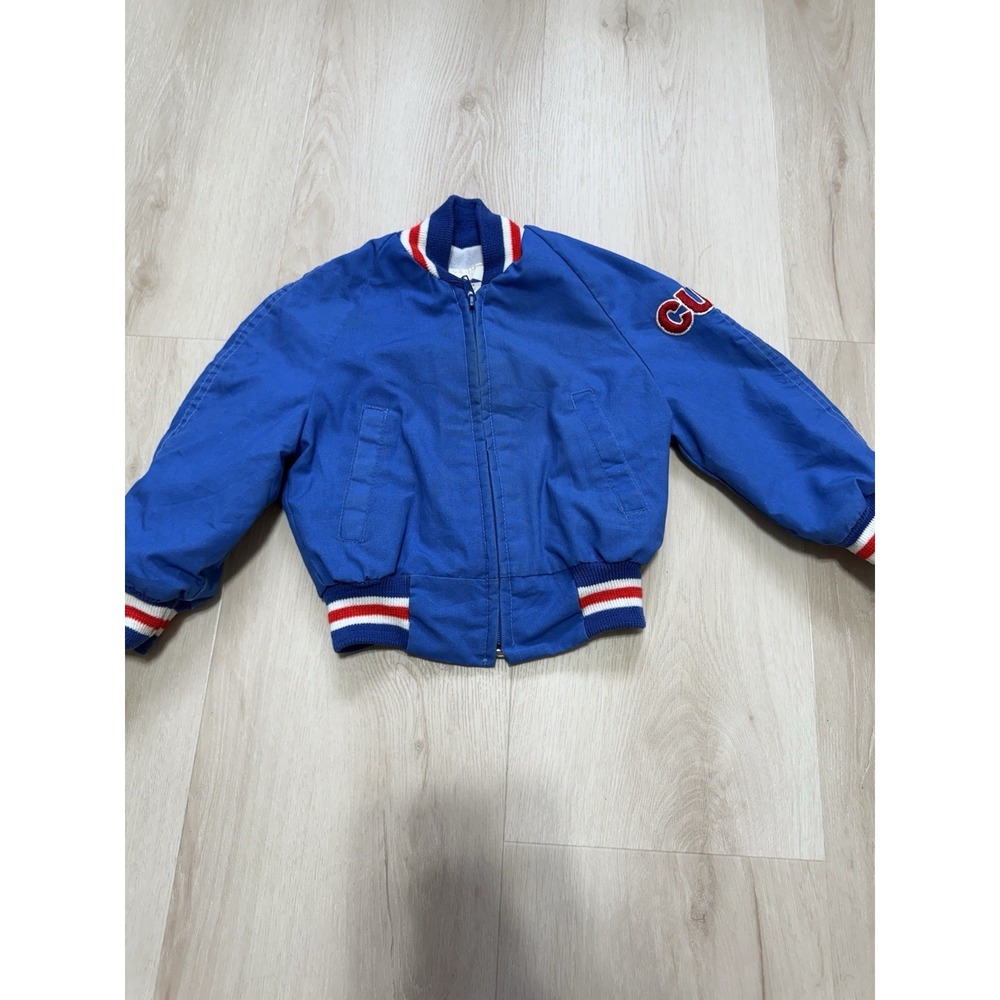 Vintage 90's Chicago Cubs Zipper Jacket Authentic MLB Infant Youth Size 3T